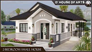 2 BEDROOM | Small But Beautiful Bungalow House Design With Floor Plan | 57 SQM.(6m x 9.5m) | 613SQFT