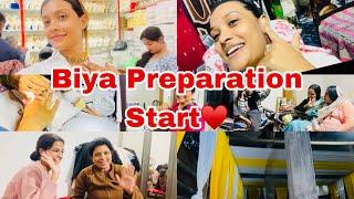 Mur Biya Preparation Start️||Pandal Kam Start||Bridal Facial,Nail Extension,Last Minute Shopping️