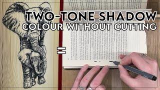 Two Tone Shadow - Colour without Cutting // Mark - Colour - Fold // Graph Style Pattern