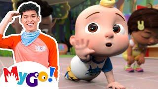 Head Shoulders Knees and Toes! | MyGo! Sign Language For Kids | CoComelon - Nursery Rhymes | ASL