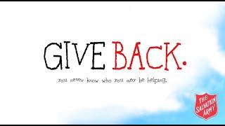 GIVE BACK. (The Salvation Army project ad)