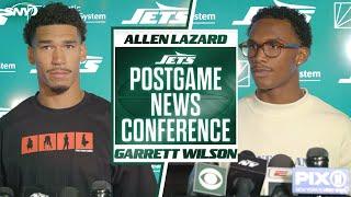 Garrett Wilson & Allen Lazard on Aaron Rodgers' performance in Jets dominant win over the Pats | SNY