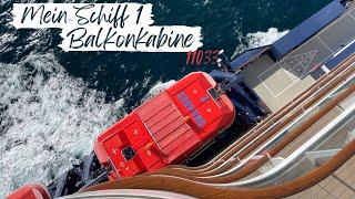 Balkonkabine 11033 - Mein Schiff 1| Bett am Fenster & großer Balkon 