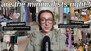 reacting to r/minimalism and r/simpleliving #reddit