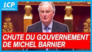 Le gouvernement de Michel Barnier est renversé par un vote de censure à l'Assemblée nationale