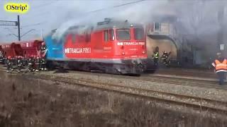 Pożar lokomotywy ST43-2415 @Bytom Bobrek #2018/03/08