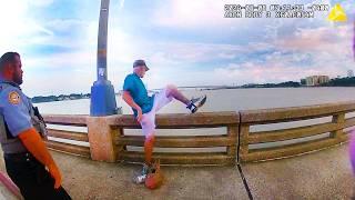 Robber Jumps Off Bridge to Escape Police