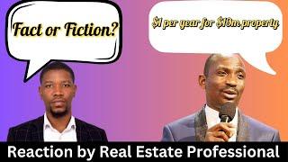 Dr Paul Enenche's Real Estate Billionaire Story - Reaction by Real Estate Professional