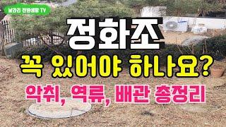 주택 정화조의 모든 것 / 오수, 하수 배관 / 악취 / 역류 / 배관 막힘 문제 및 원인 / 지역 하수처리 방식 / 분류식 / 합류식 하수관거 / 양평전원주택