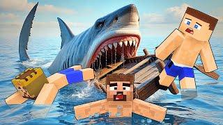 RICH, POOR AND KEREM COMMISSIONER WERE ATTACKED BY A SHARK!  - Minecraft