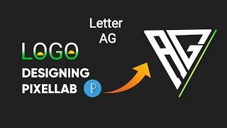 How to Make AG Name logo design ll pixellab