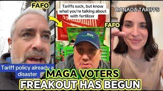 #MAGA VOTERS Breakdown In Tears After Tariffs On MEXICO And CANADA Hit Them Back #FAFO Season