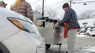 Hot Dog Vending In The Snow