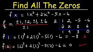 Finding All Zeros of a Polynomial Function Using The Rational Zero Theorem