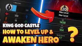 How to Level Up & Awaken Hero (Best Way) in King God Castle