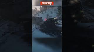 Busy Morning - Transporting Construction Rig Semi Trailer - Amur | SnowRunner #shorts