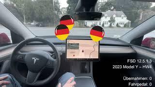 Perfekte Tesla FSD Fahrt - bis er eine Ausfahrt verpasst ‍️