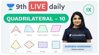 Quadrilateral - Lecture 10 | Class 9 | Unacademy Foundation - Maths | Surabhi Gangwar