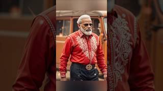 Narendra Modi as Pushpa Raj  #shorts #ai #celebrity