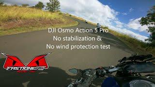 DJI Osmo Action 5 Pro with no stabilization and no wind protection. Motorcycle ride on Kauai