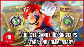 Mario Kart 8 Deluxe Longplay - 3 star 200cc Egg and Crossing Cups - No Commentary