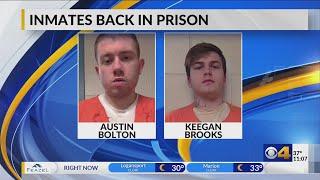 2 inmates captured in helicopter search after leaving New Castle correctional facility