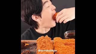 FRIED CHICKEN  WITH PORK CUTLET MUKBANG  INSTA- antakookpa #spicykoreanfood #spicynoodles #asmr