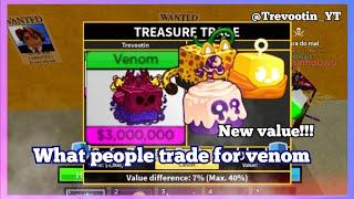 What people trade for VENOM Fruit in Blox Fruitspossible trades with rating (roblox)