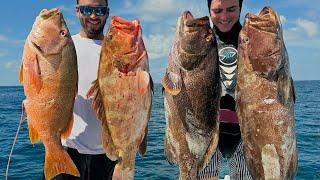 HOT Grouper and Snapper Action SPEARFISHING in the BAHAMAS - Ep.51