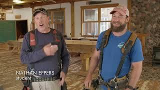 North House Folk School and timber framing class segment from the HOME episode