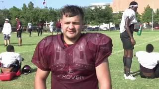 HS football player getting the job done despite hearing impairment