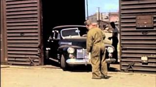 Driving a car off a boxcar 1941 Home Movie