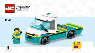  LEGO instructions  City  60451  Emergency Ambulance  (Book 1) 