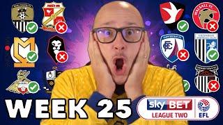 2024/25 League 2 - Matchday #25 Predictions