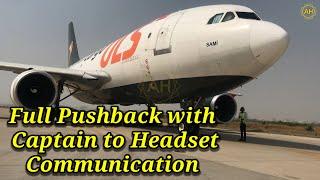 A310 Pushback | Headset Communication | Full Pushback | @HubAviation #aviation #aircraft #pushback