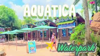 AQUATICA WATERPARK  FULL TOUR & REVIEW.  [4K]