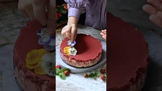 Ombre’ Strawberry Basque Cheesecake