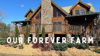 Log Cabin Outdoor Makeover Landscaping Driveway & More @ourforeverfarm