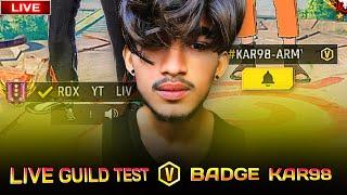 FREE FIRE LIVE - 1 VS 3 GUILD TEST | KAR98 ARMY | Free Fire Live - #freefire #freefirelive