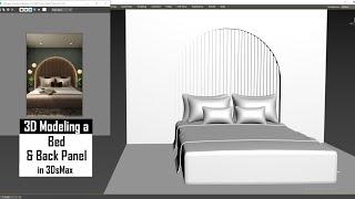 3D Modeling in 3dsmax | How to Model Bed with Back Panel