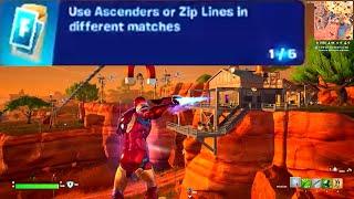 Use Ascenders or Zip Lines in Different matches Fortnite