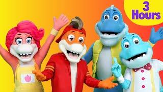 Good morning! ️ 3 Hour Dinosaurs for Kids Compilation  Sing-A-Saurus