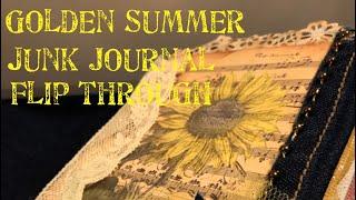 Golden summer junk journal flip through #junkjournal #rbcsummerbloom #ldasummerbloom