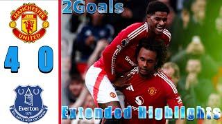 Manchester United vs Everton 4-0 || Highlights & All Goals || Premier League 2024/25