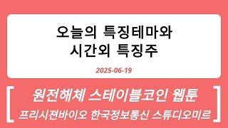 2025-06-19 시간외특징주와 특징테마 : 원전해체, 웹툰, 영상콘텐츠