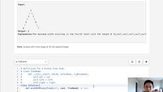Leetcode - Maximum Width of Binary Tree (Python)