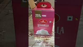 Unboxing Haldiram's spongy rasgulla gift pack delight sweet bengali dessert canned rasgulla Unboxing