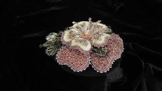 "Волшебный цветок" - Handmade brooch -  “Powder flower”.