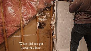 What's Hiding Behind Our Bathroom Walls? | Bathroom Demo