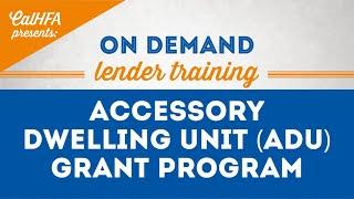 CalHFA Accessory Dwelling Unit (ADU) Grant Program